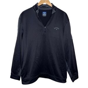 Callaway Weather Series Men’s Black 1/4 Zip Pullover Golf Shirt Jacket Size XL